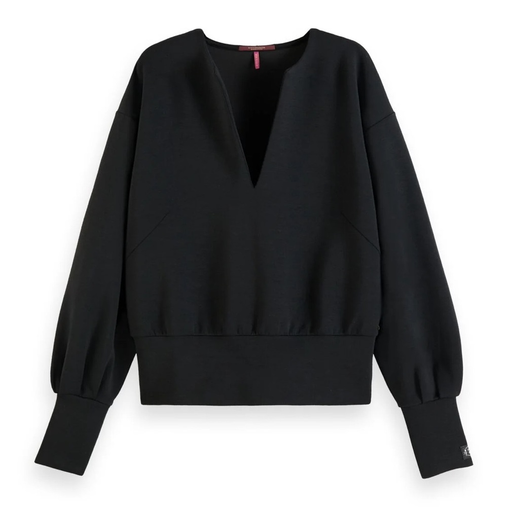 Scotch & Soda Black V-Neck Top